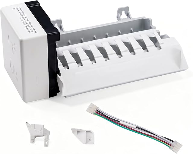 2198597 RIM597 Ice Maker Replacement Kit Replaces W10122502 626663 1016069 | 2198597 RIM597 fridge ice maker food grade sensor design fits Whirlpool Maytag KitchenAid leak ice fault repair
