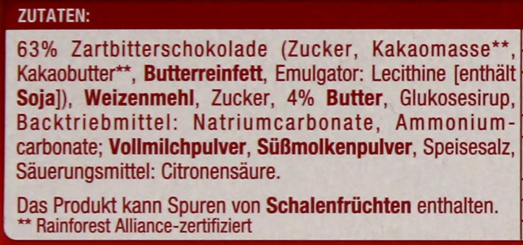 Gut & Günstig Schoko-Butterkeks Zartbitter, 16er Pack (16 x 125g)