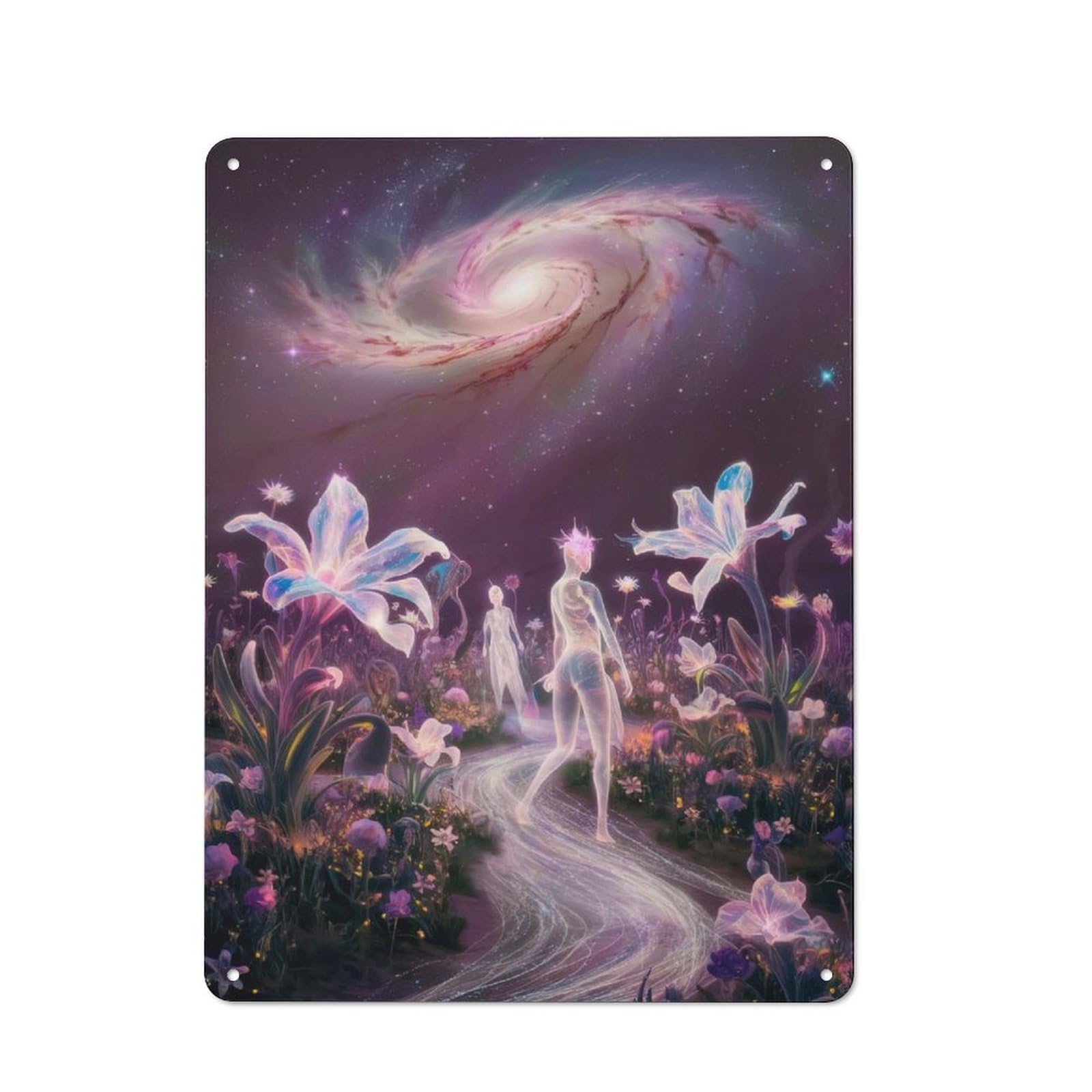Junmoney Celestial Garden Path Vintage Tin Sign With Design 40X30cm, Vintage Cafe Wall Decor For Coffee Bar, Kitchen, Bistro Or Tea Corner