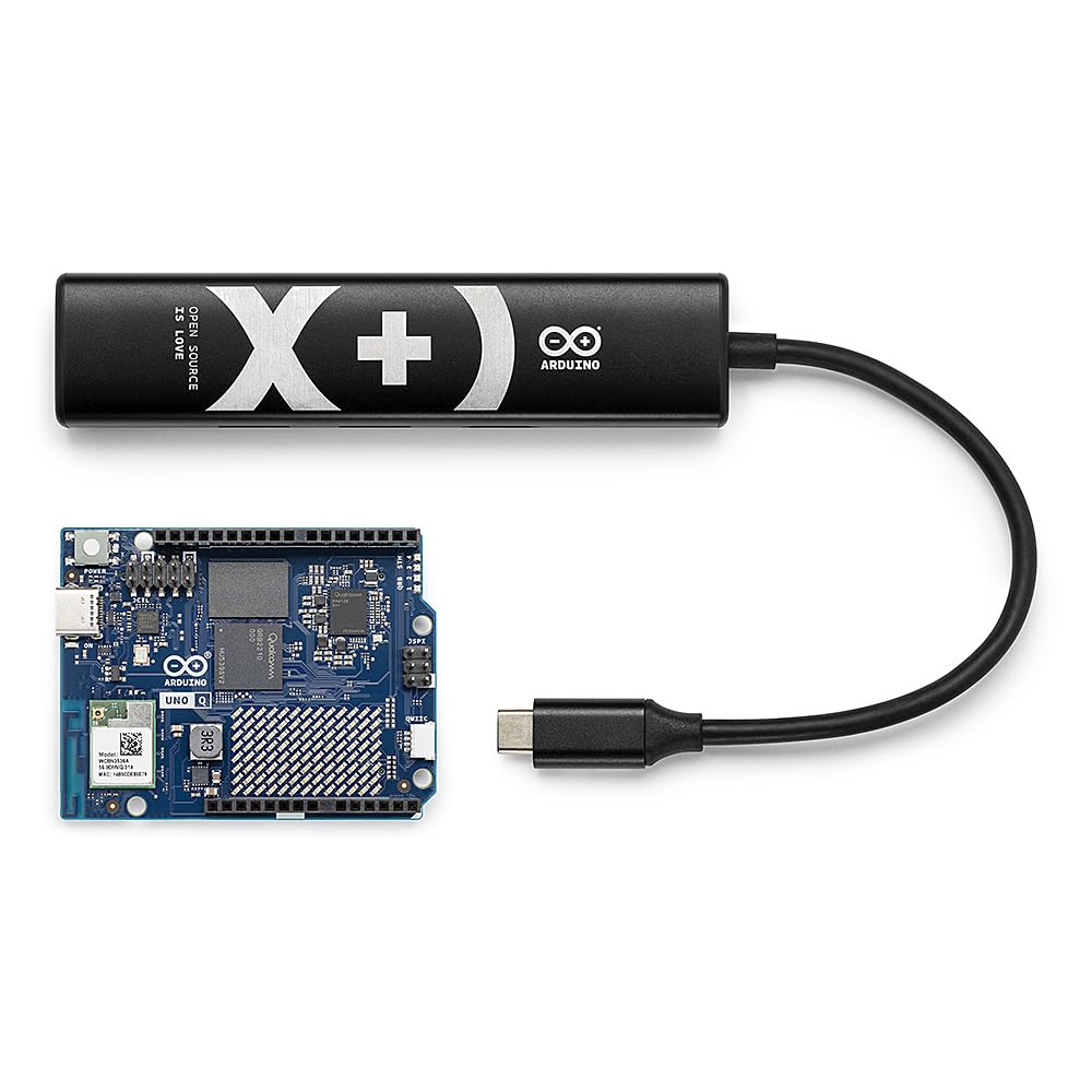 Kit Arduino UNO Q 4GB AI Board + Hub USB-C 8-in-1 con HDMI, Ethernet, porte USB, SBC Linux