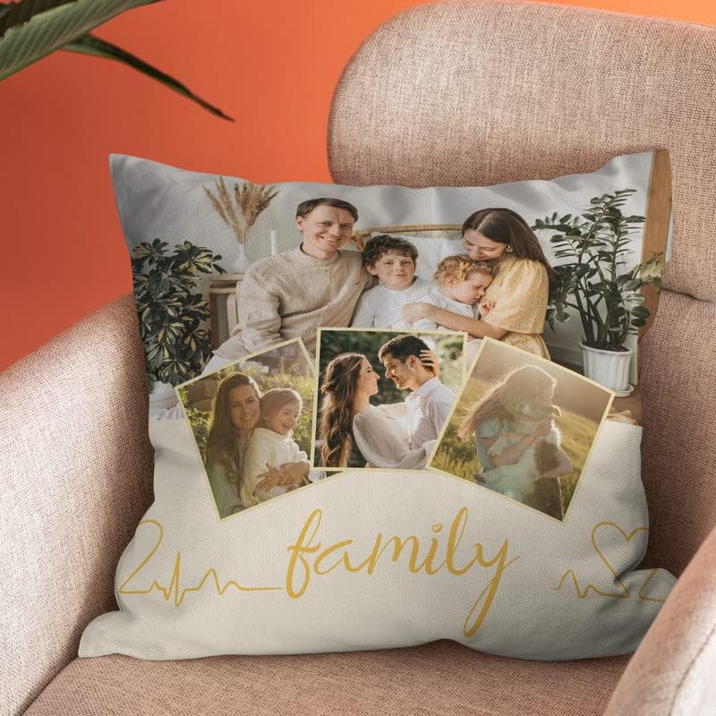 Miniatura 5 de Bivei Funda de almohada personalizada con imagen y texto, almohada decorativa personalizada para mamá, funda de almohada personalizada para fotos