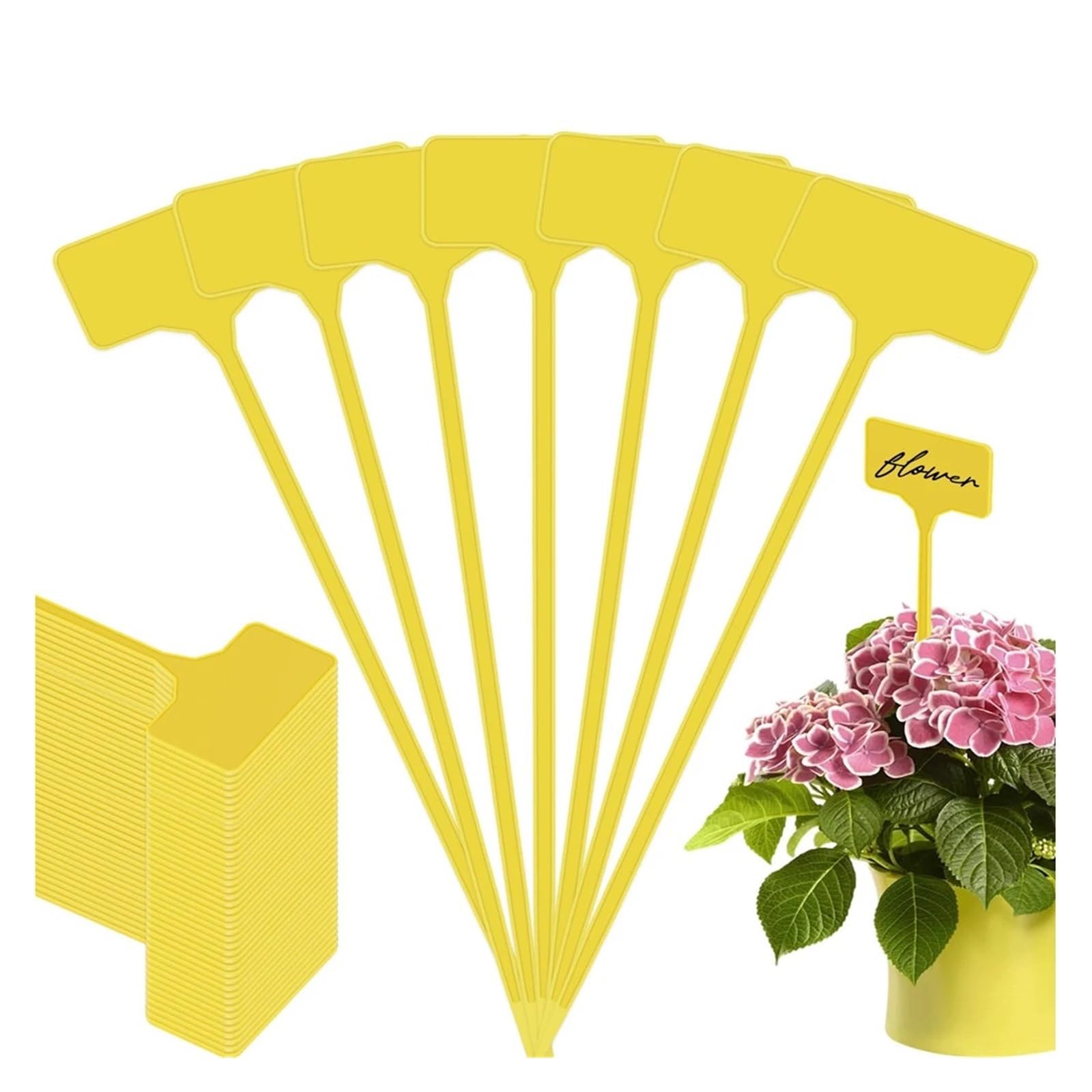 Etichette per Piante 50/100 Pezzi Etichette For Piante Da Giardino(Yellow 100PCS)