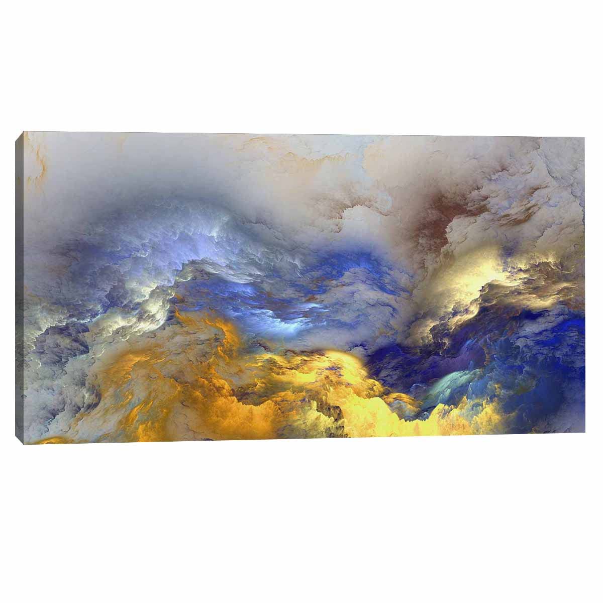 Amazon.co.jp: 現代美術のキャンバスの絵画の多彩な雲の抽象的な