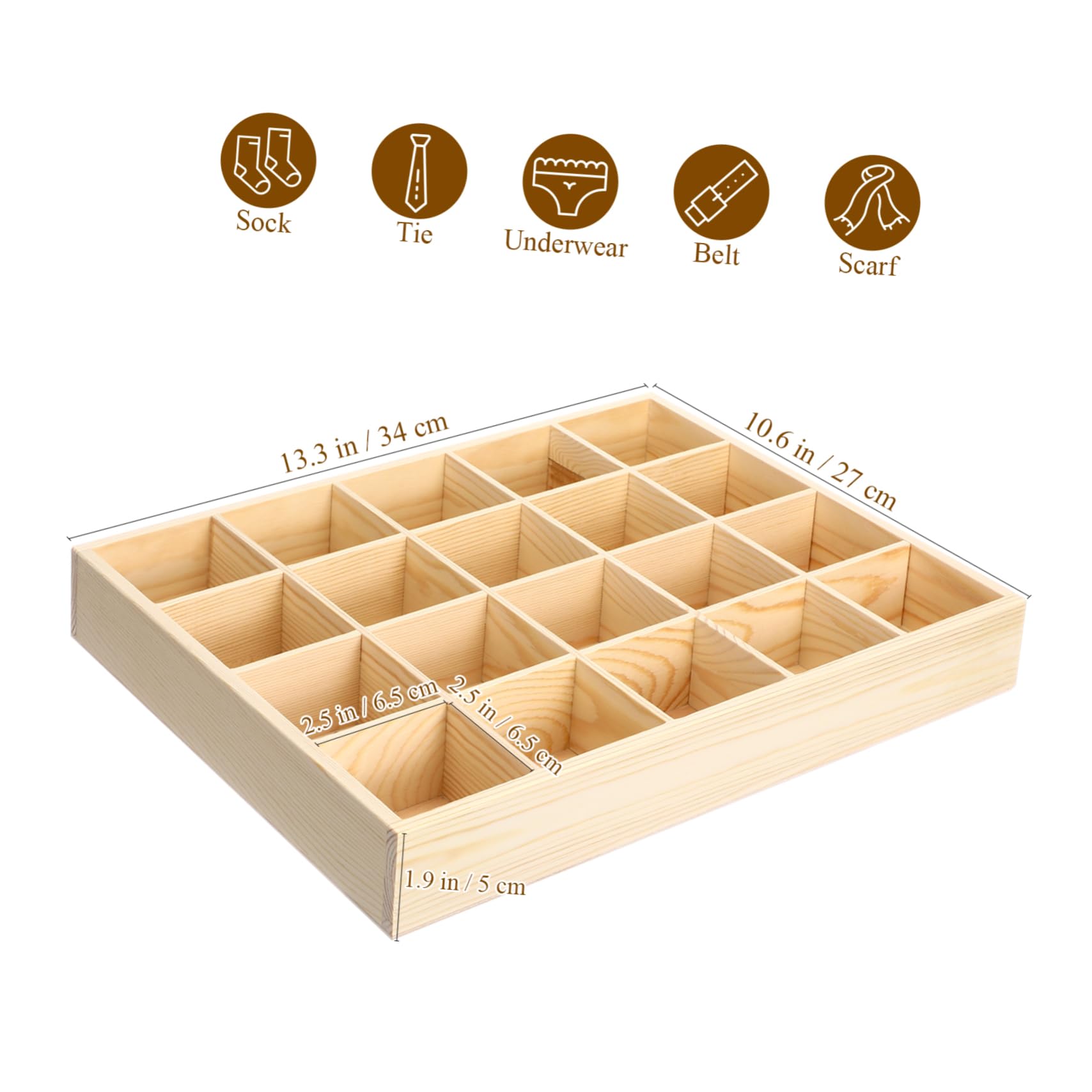 ABOOFAN 20 Box Mutandine Organizzatore Armadio Di Stoccaggio Calzino Stoccaggio Calzino Organizzatori Calzini Di Stoccaggio Organizzatore Biancheria Intima Cassetto Bidoni Armadio