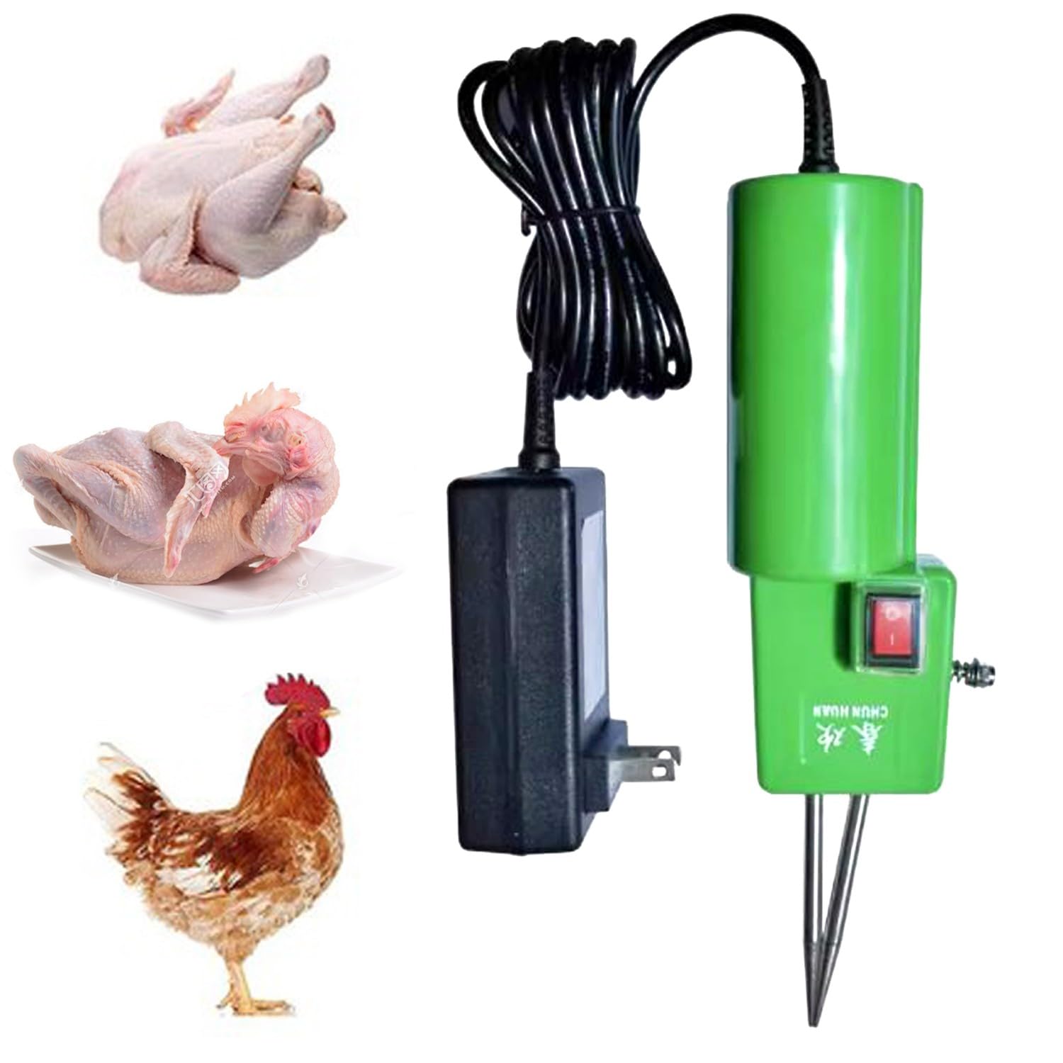 Máquina Desplumadora De Pollos De Mano, 280W Eliminación De Plumas Eléctrica, Herramienta De Desplumado De Pelo Corto Removedor De Plumas De Aves De Corral Eléctrico De Mano Portátil
