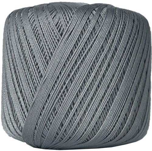 Amazon.com: Threadart 100% Pure Cotton Crochet Thread - Grey - Size 10 ...