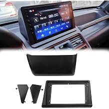 9 Inch Car Radio Stereo Fascia Frame Panel for Pajero for Montero V31 Cheetah Kingbox, Black Plastic Double Din Dashboard Bezel Trim Kit