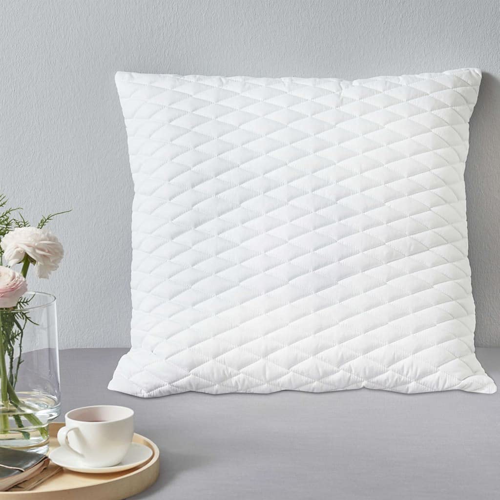 2 almohadas de 70 × 60 × 14 cm de espuma viscoelástica ergonómica, con funda transpirable y relleno viscoelástico para dormir boca abajo, lavable y refrescante