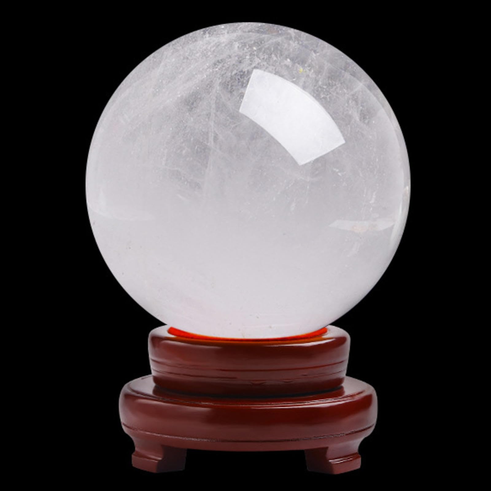 CBQZCHWDKT White Crystal Ball Ornaments raw Stone Polished Crafts Home Office,100mm