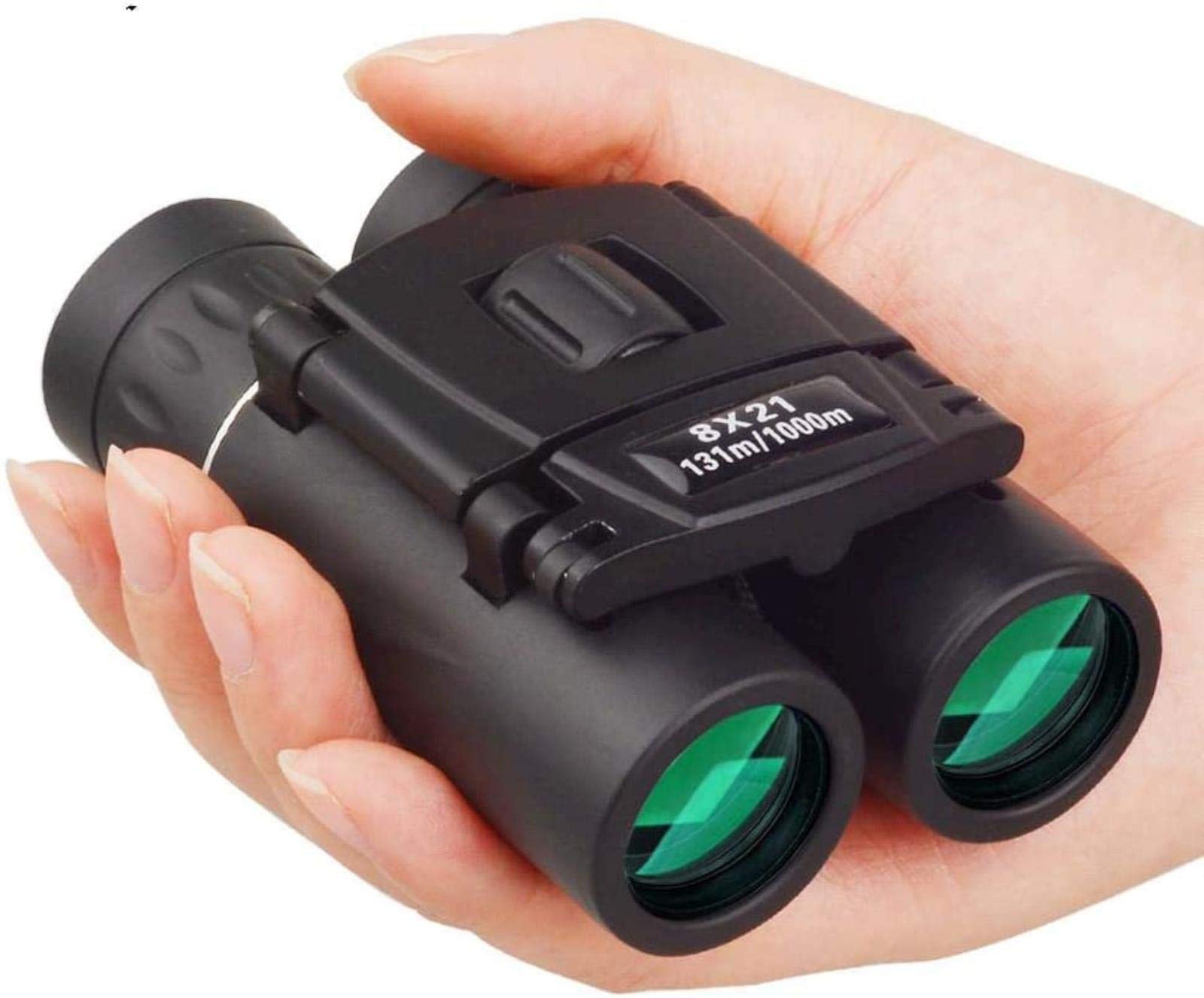 Telescopio Binoculares Alta Potencia Binoculares 8X21 HD Bak4 Prisma Telescopio Zoom la Copa del Mundo Observación Aves al Aire Libre Camping Senderismo Viajes Deportes Interiores/Exteriores