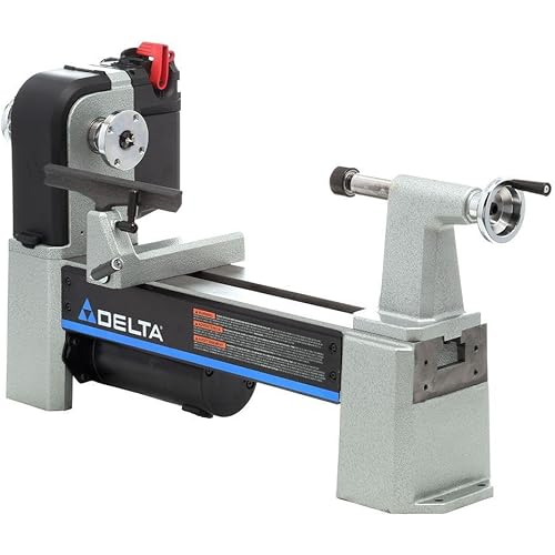 Delta Industrial 46-460 12-1/2-inch Variable-Speed MIDI Lathe, Gray