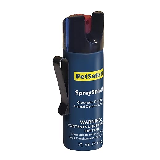 PetSafe SprayShield Animal Deterrent with Clip - Citronella Dog Repellent Spray – Ranges up to 10 ft - 2.4 oz / 71 mL - Protect Yourself and Your Pets