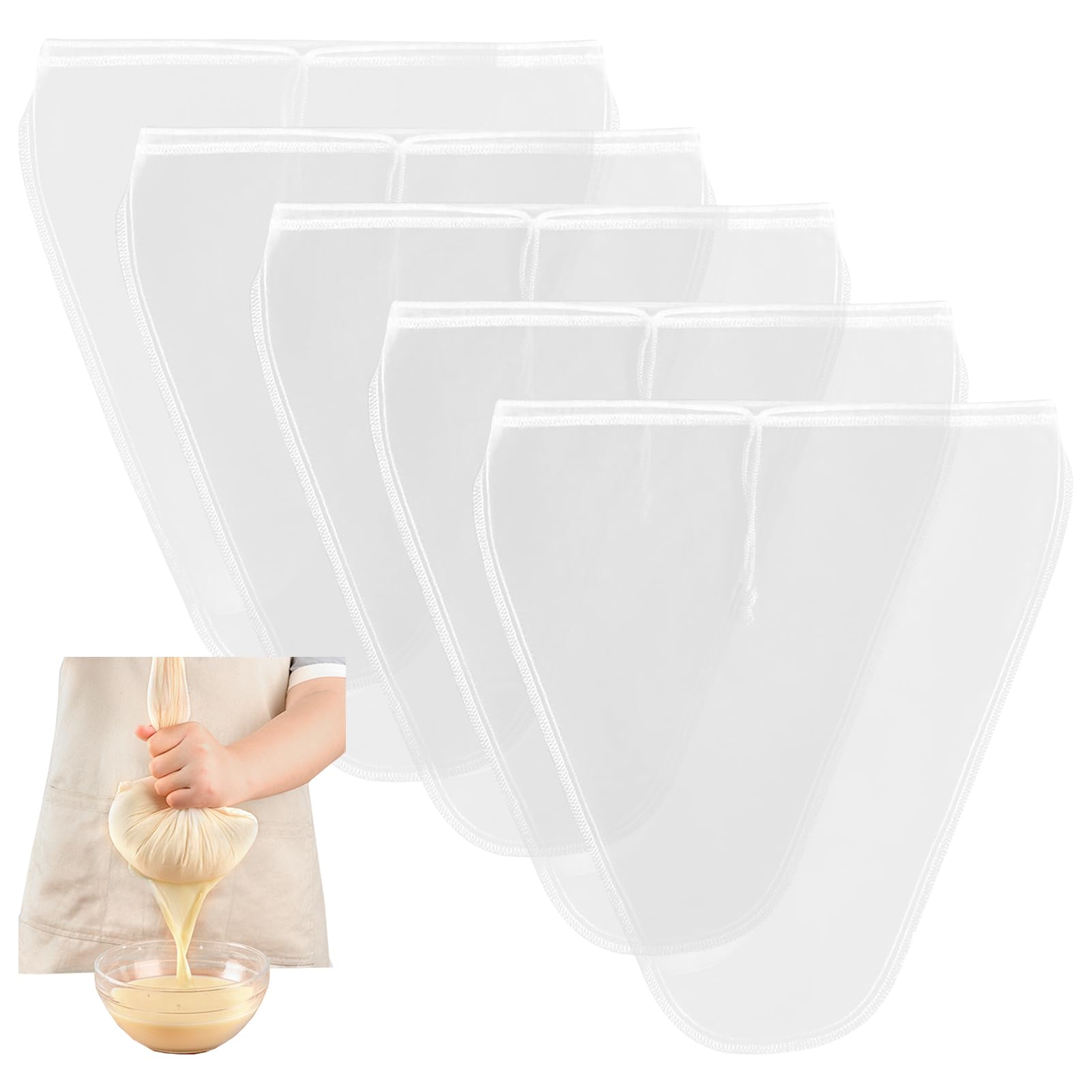 5 pièces sac à lait végétal nylon