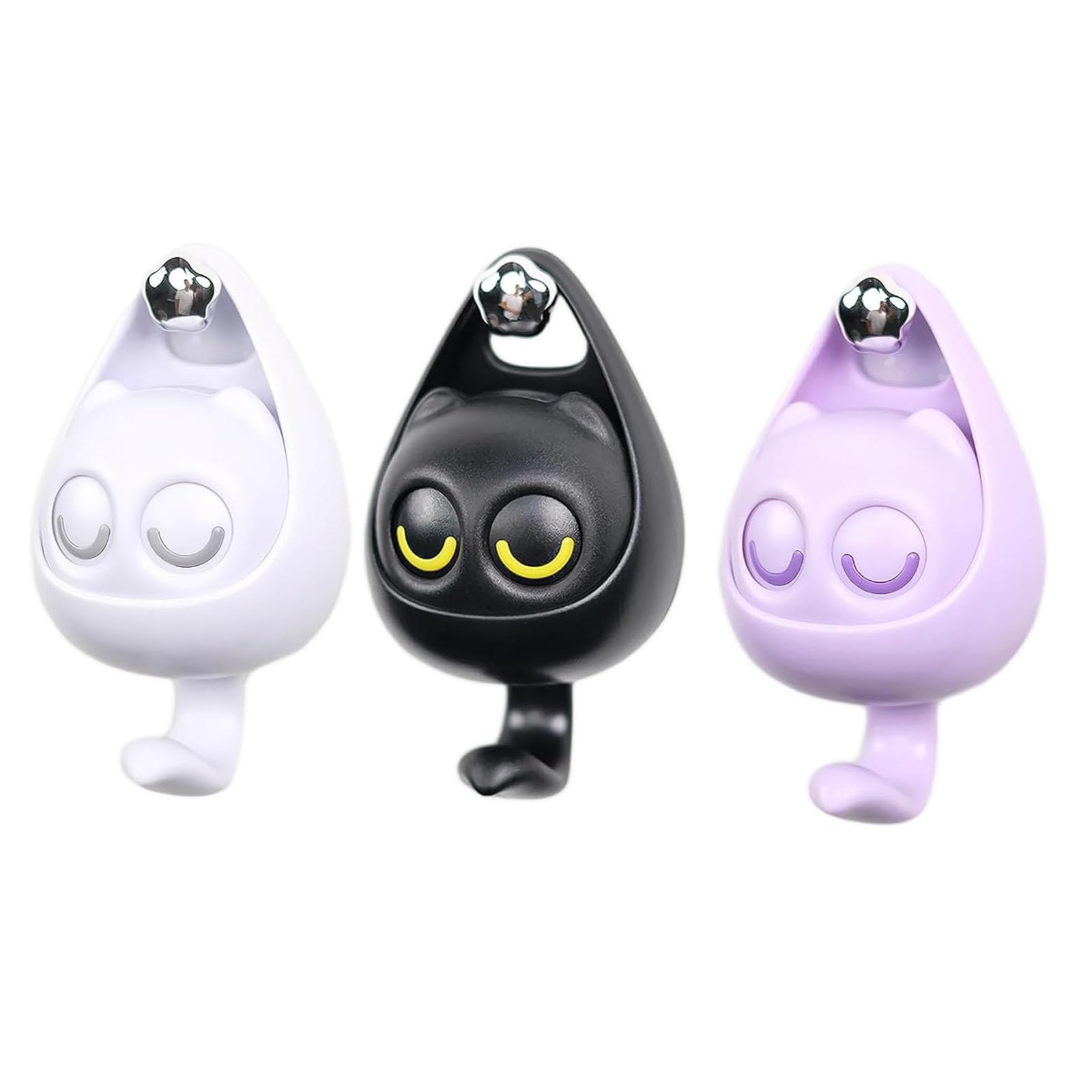 GYORI Creative Cute Wink Cat Hooks, Cat Key Hook, Self Adhesive Cat Hooks, Cute Wall Hanger, Creative Animal Coat Hook, Animal Decorative Wall Hanger,Cute Pet Hooks for Coat,Scarf,Hat,Towel,Key,Bag