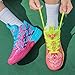 Basketball Shoes for Womens Mens Colorful Volleyball Fashion High Top Breathable Lightweight Grip Indoor Outdoor Sport Sneakers for Unisex Pink Yellow Size 6