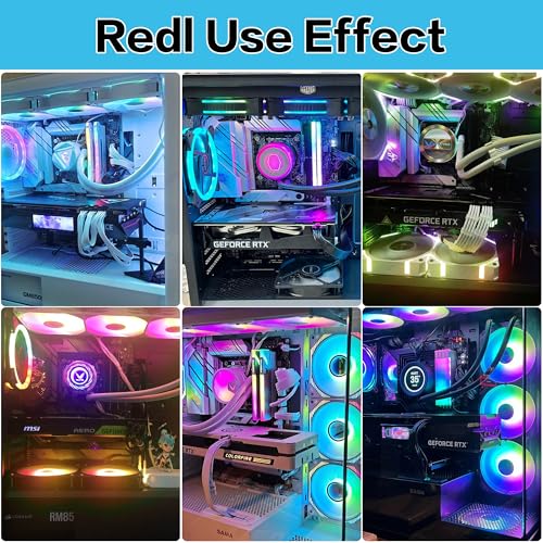YAODHAOD Mini ARGB Controller 3‑Pin RGB 5V Controller, Built-in Light Mode,SATA Power Supply RGB Controller for PC Fan, Light Strip,Water/Air Cooled Radiator (Black) - Image 5