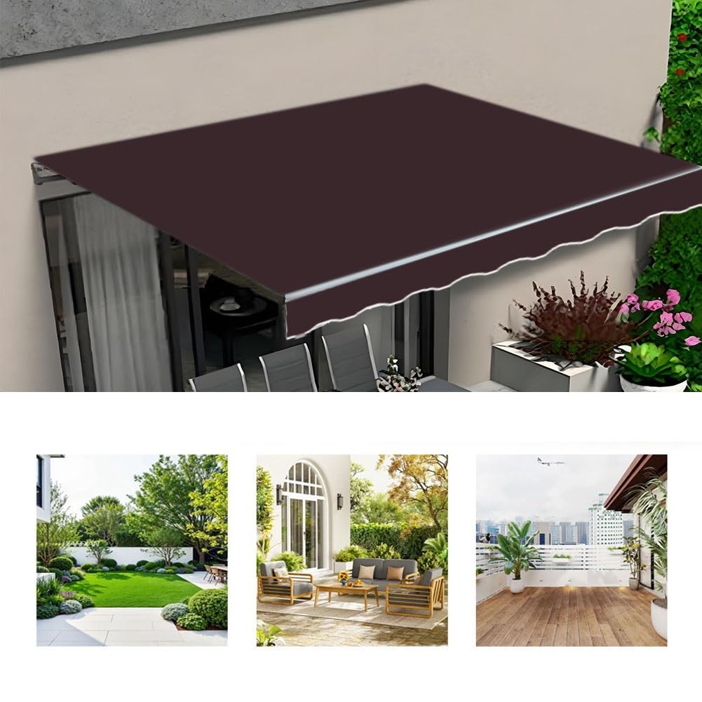 Wysuwana wymiana tkaniny markizy - płótno przeciwsłoneczne na patio, podwórka i tarasy - dostępne w rozmiarach 23 x 11,5 m (szare, 7 x 1,5 m)