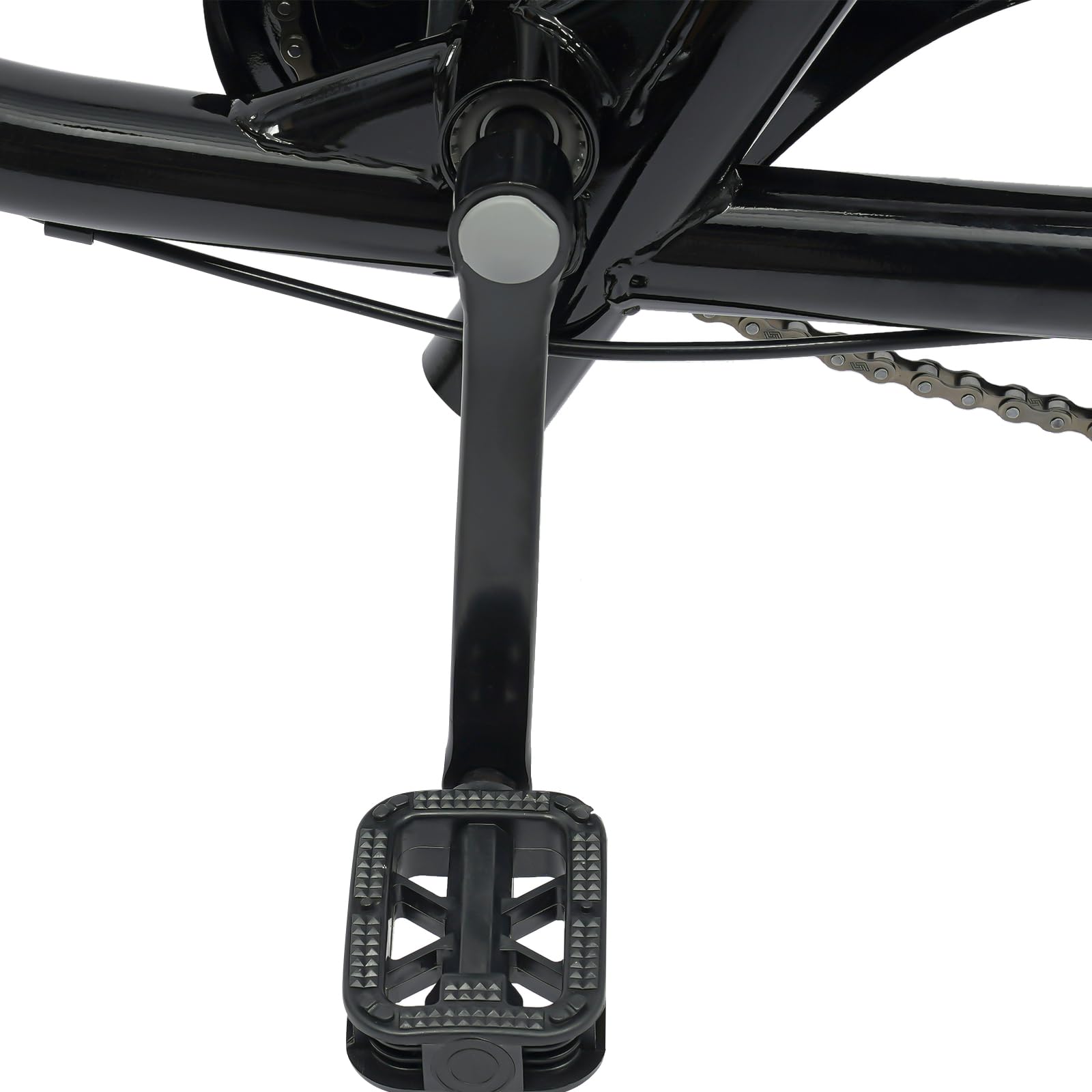 Triciclo para adultos de acero al carbono de 3 ruedas con cesta de la compra de hasta 330,69 libras, triciclo de altura regulable, bicicleta de crucero para personas mayores, color negro