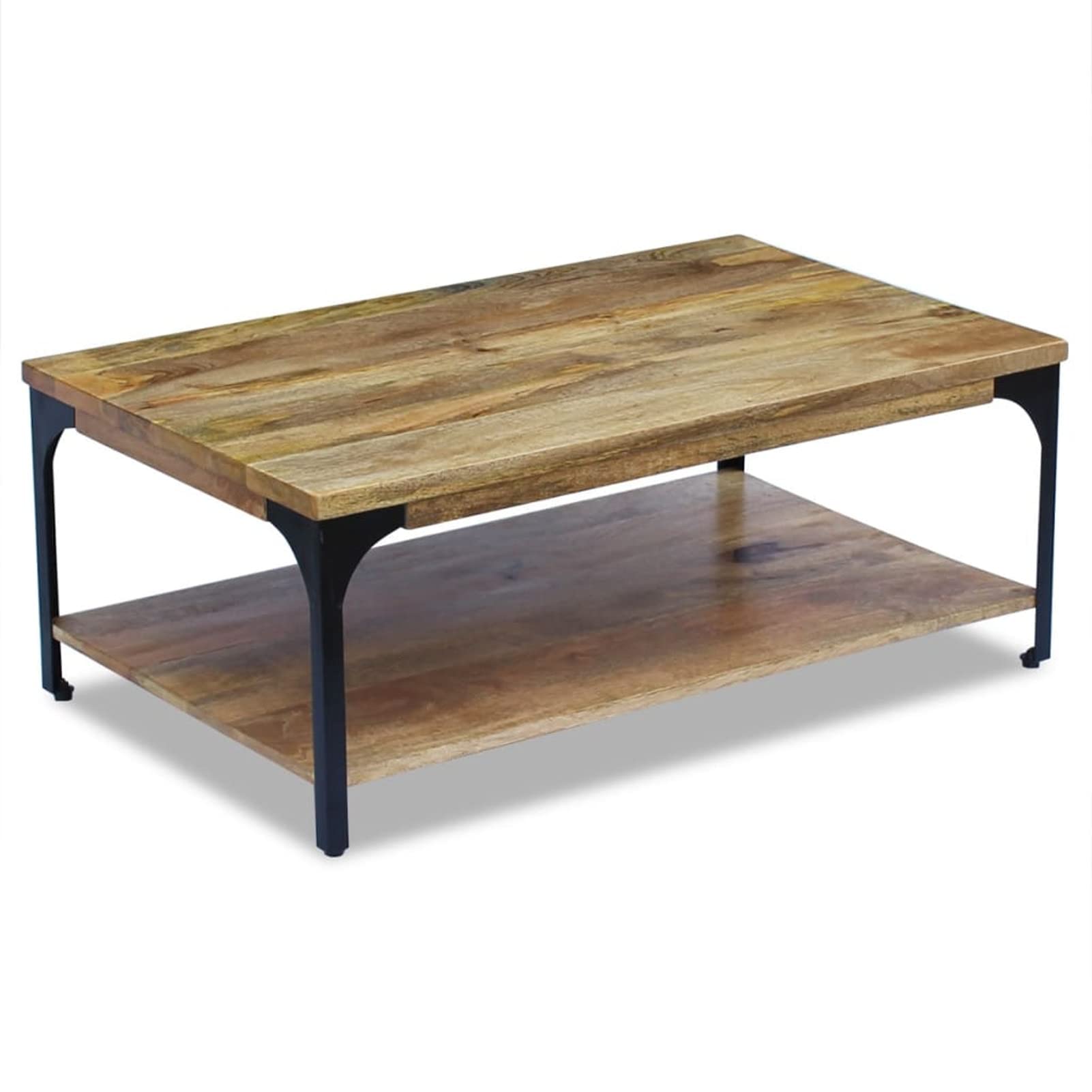 Homgoday Table basse en bois de manguier 100 x 60 x 38 cm, table d'appoint, table d'appoint pour salon, salle de réception d'invités, chambre à coucher et mobilier de bureau