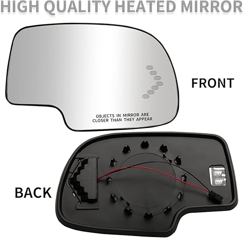 Miniatura 2 de Espejo lateral del pasajero de repuesto para Chevrolet Chevy Silverado Suburban Tahoe Avalanche GMC Sierra Yukon Cadillac Escalade espejos