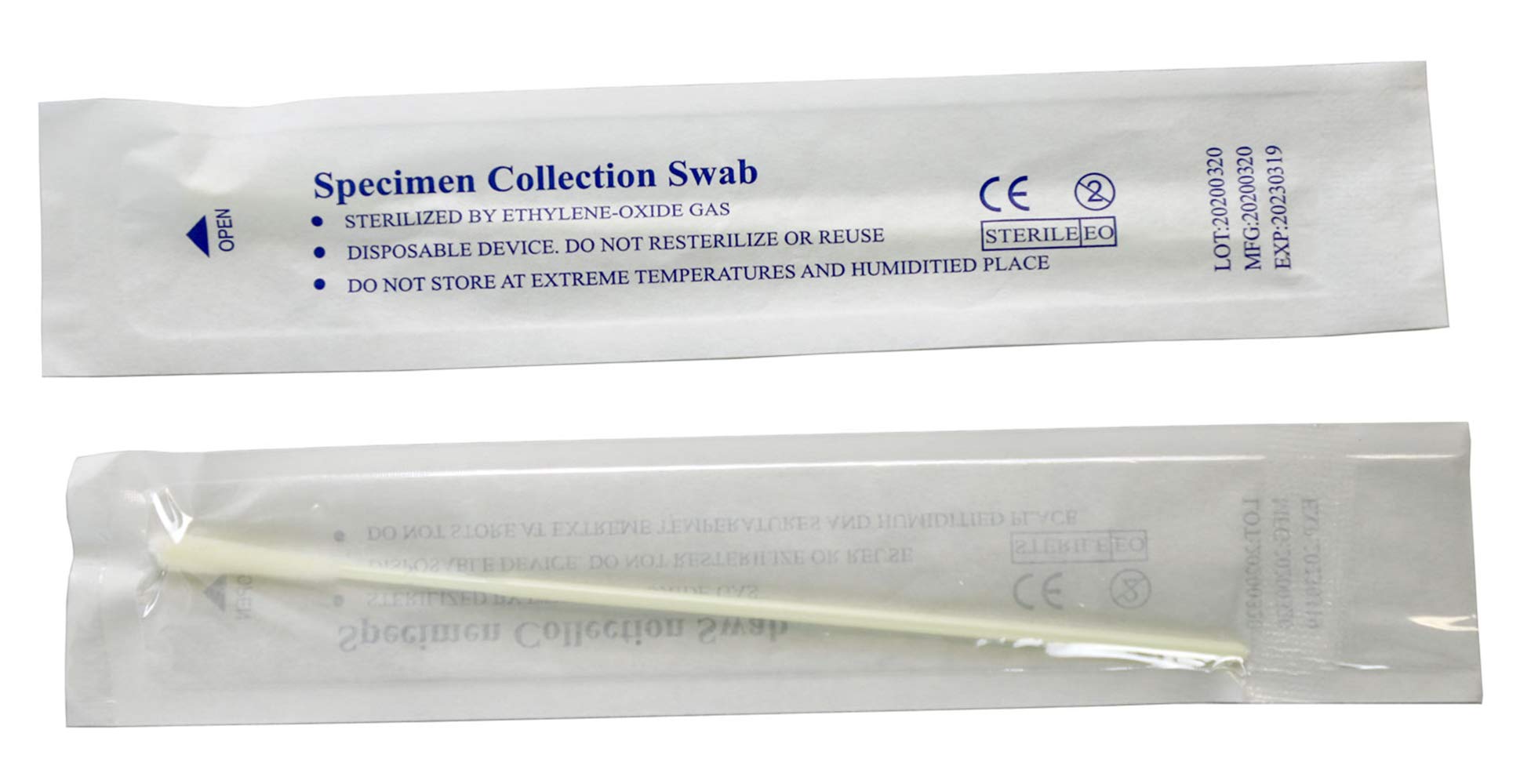 Saris and Things 500 Pack - Sterile Oral Swab, Flocked Oral Swabs for Sampling, 30 mm Break Point, Nylon Flocking Tip