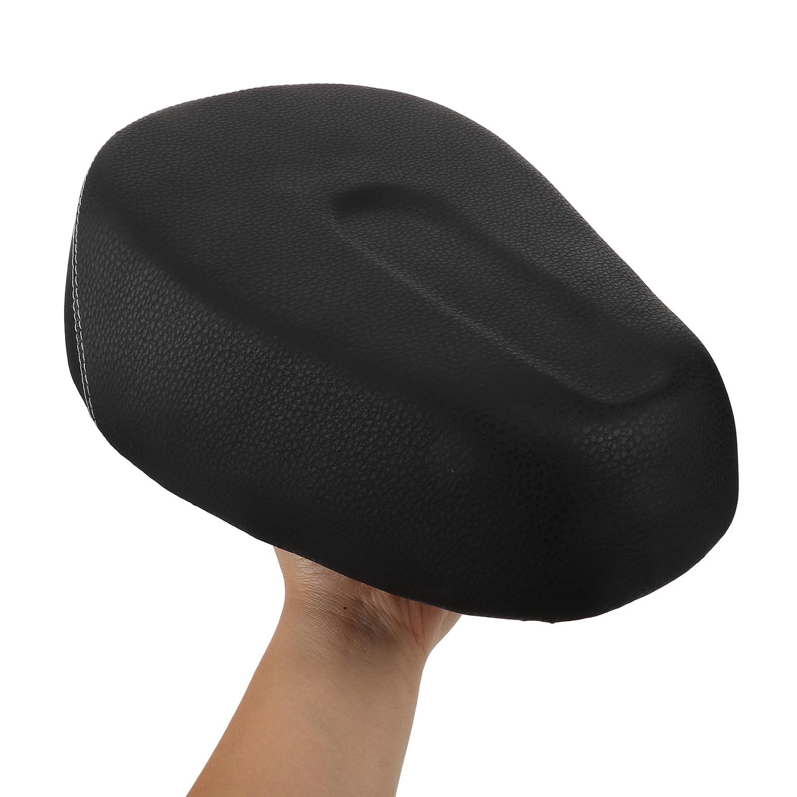 Selle de Vélo Électrique Confortable Noire en Mousse et Cuir PU, Légère et Facile à Monter, Coussin de Selle Surdimensionné pour Longues Balades