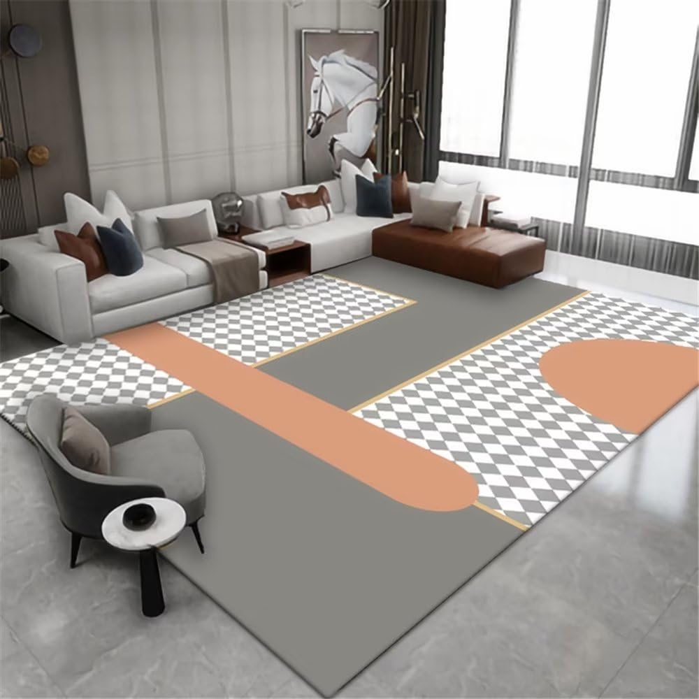 Grand tapis enfant lavable marron 200x250cm tapis exterieur salon