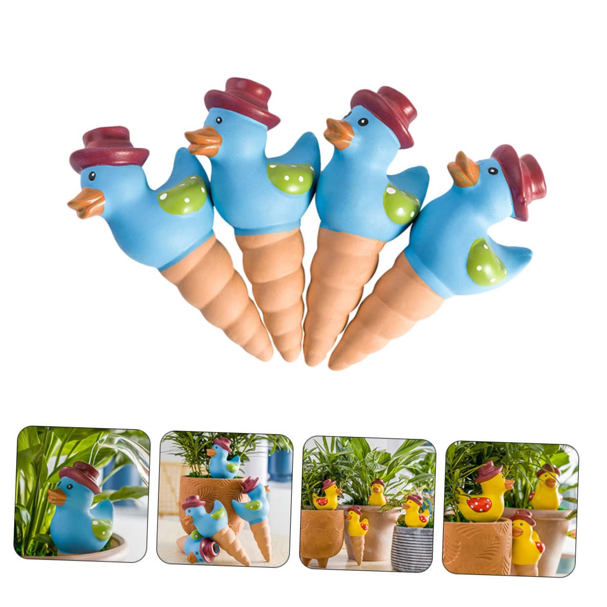 4 szt. Podlewacz do roślin Rośliny domowe Narzędzia ceramiczne Kolce do podlewania kwiatów Doniczkowe Kolce do podlewania Urządzenia do podlewania roślin Ceramiczne narzędzia do podlewania roślin Kolc