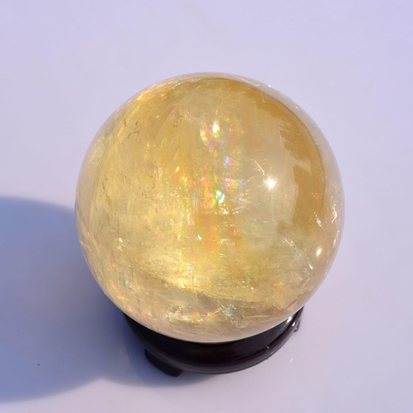Kryształowa Kula Naturalna żółta Kryształowa Kula Ręcznie Robiona Kula Kalcytowa Do Medytacji Uzdrawiania Kryształami, Wróżenia Feng Shui,5cm