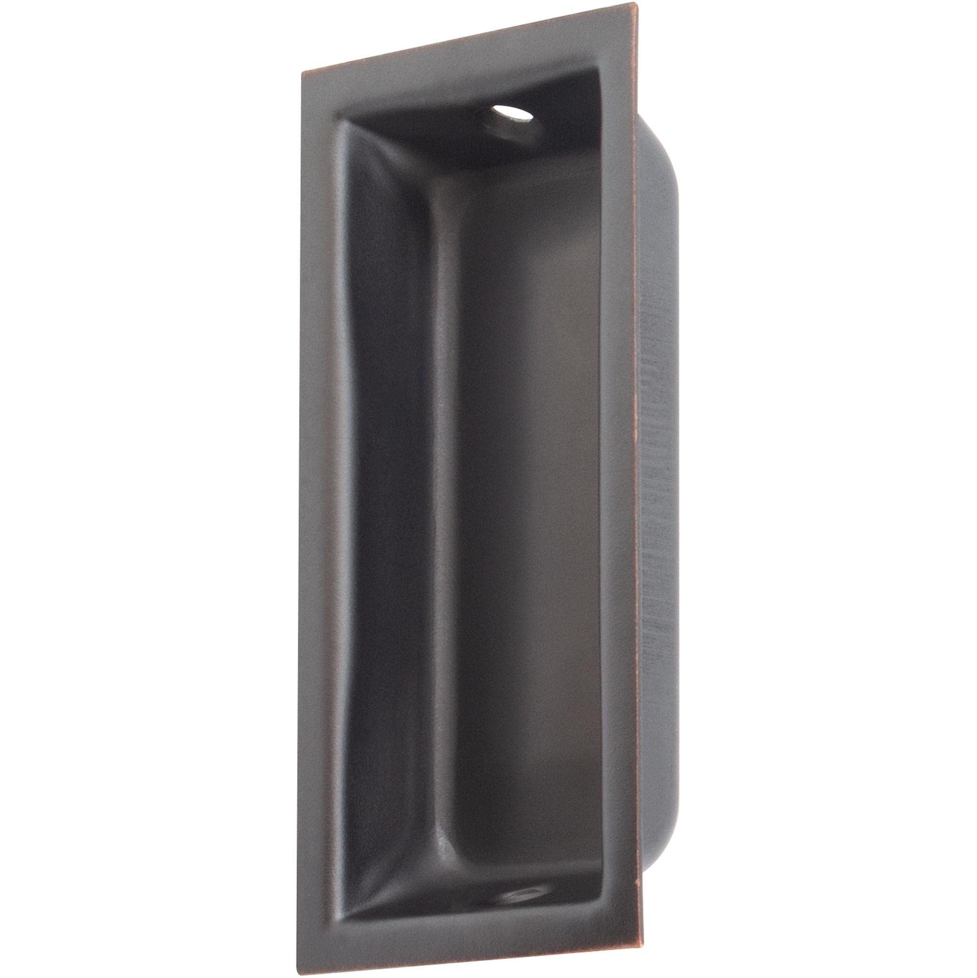 Stone Harbor Hardware Large Rectangular Flush Pull, 3-5/8" x 1-3/4" x 17/32", Vintage Bronze