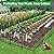 ADAVIN 10 Panels Collapsible Garden Fence Animal Barrier Fence,11ft(L) x 24in(H) Black Rustproof Metal Wire Panel Border for Dogs Rabbits, Flower Edging for Landscape Patio Yard Outdoor Decor, Arched