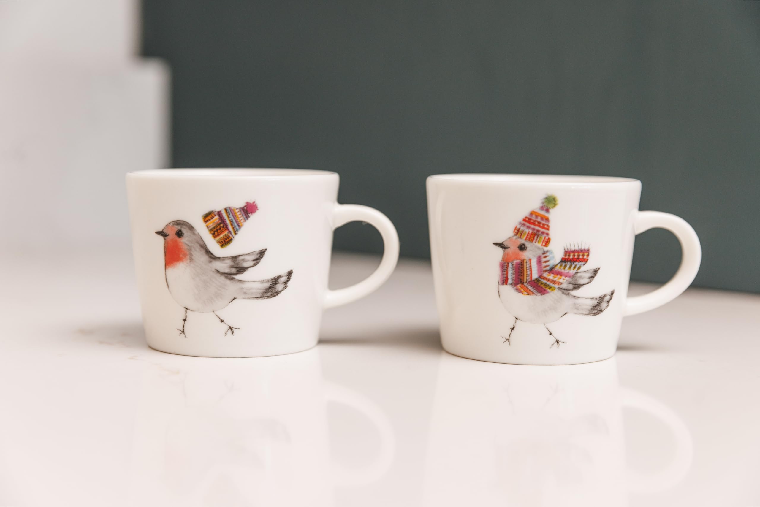 Mikasa Tipperlyhill Robin Filiżanki do espresso, 90 ml, z eleganckiej porcelany, zestaw lub 2 szt., w pudełku prezentowym