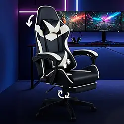 Cadeira Escritório Gamer Reclinável Ergonômica Profissional (Branco)