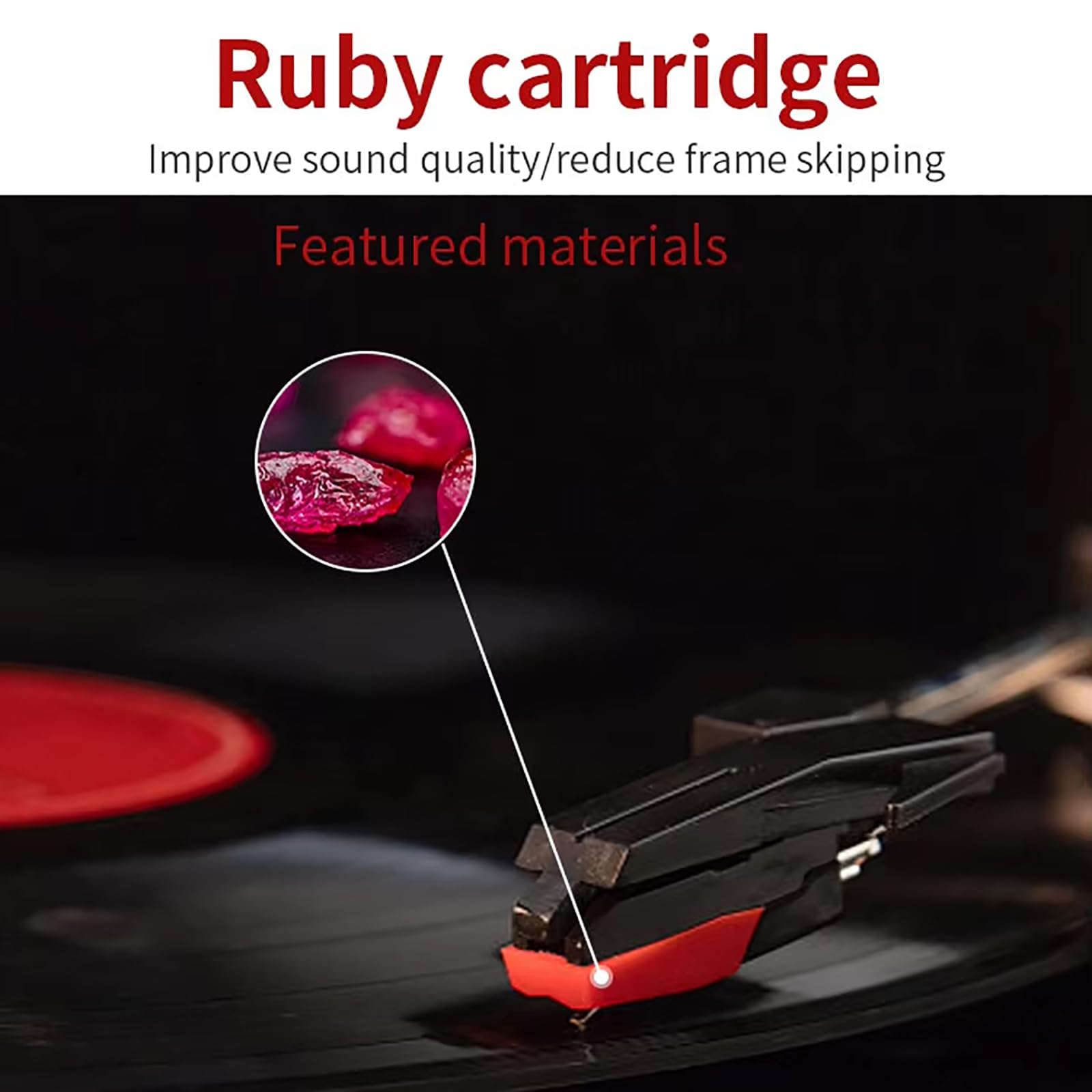 Giradischi Bluetooth Vintage, Giradischi retrò a 3 velocità con Altoparlanti Stereo Integrati, Adatto a Dischi da 33/45/78 Giri E da 7''/10''/12'', Nessun Salto di Riproduzione
