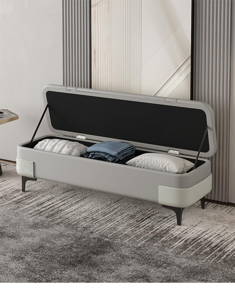 Banco otomano tapizado vintage para sala de estar, dormitorio, sofá rectangular, reposapiés con cama plegable, diseño de sofá y silla de maquillaje, 60 cm