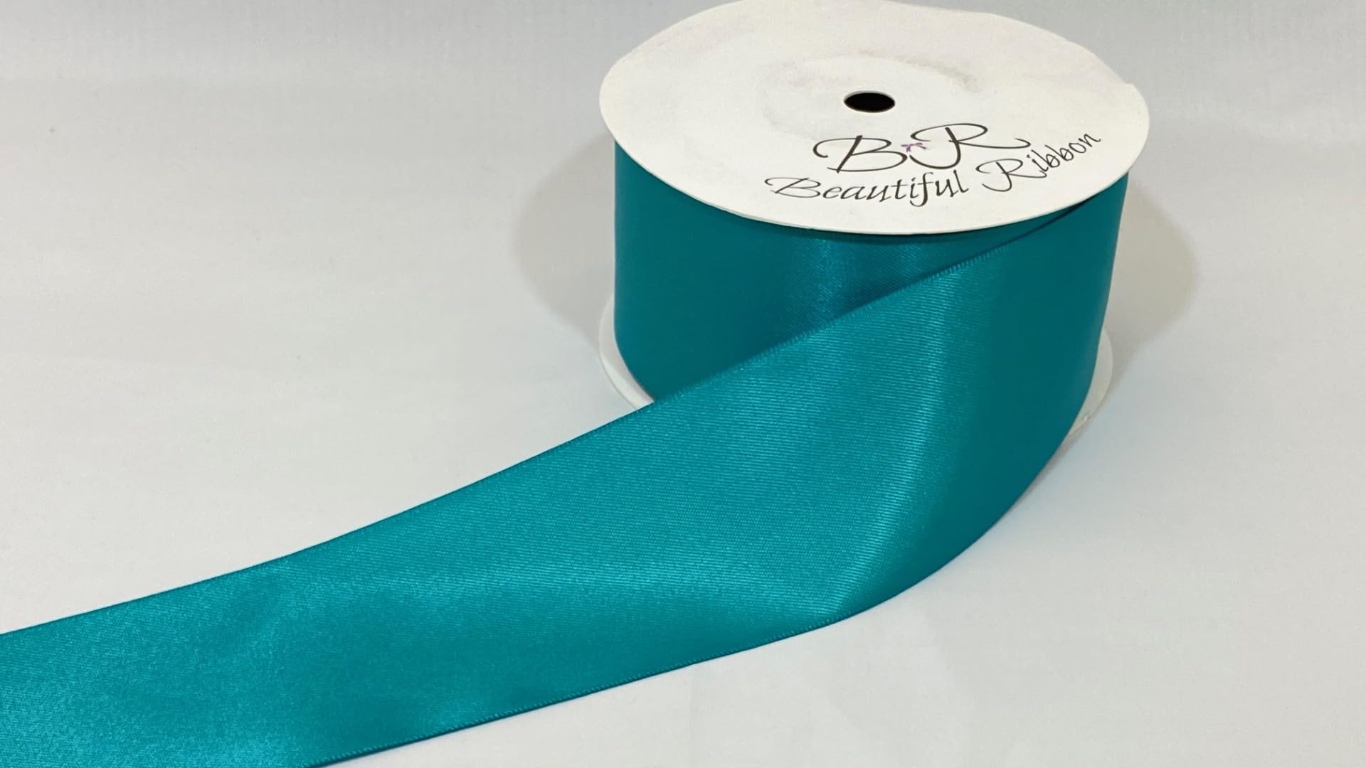2 metres (Cut from Reel) of 50mm Satin Ribbon Jade Dark Green Double Sided 50 mm 5cm 2" 2 Inch