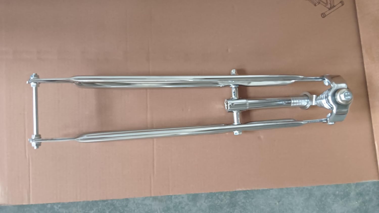 26 inch Bicycle Springer Fork 1" Threaded Bicycle Fork, Disc Brake Heavy Duty Bike Fork for Cruiser Chopper Bike