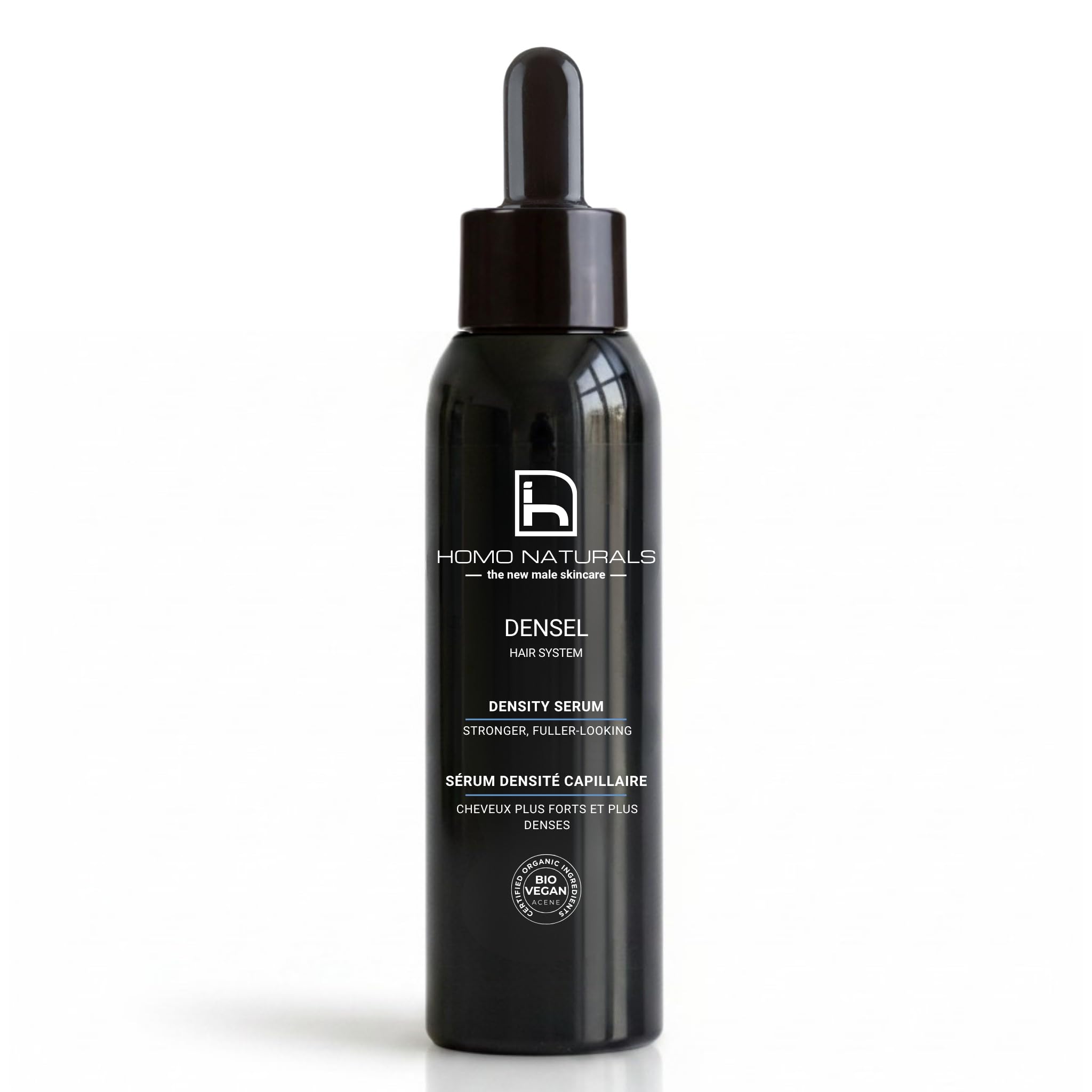 Homo Naturals - Siero per capelli anti-caduta da uomo, Densel Hair System, trattamento per capelli senza risciacquo con proteine, aminoacidi e acido ialuronico, 100 ml