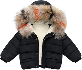 IBTOM CASTLE Baby,Clothing,Baby Girls 0-24m,Coats, Jackets & Gilets,Coats & Jackets IBTOM CASTLE Toddler Baby Girls Boys Faux Fur Snowsuit Hooded Trench Padded Down Warm Winter Coat Jackets Zipper Cardigan Outdoor Windproof Outerwear for Kids