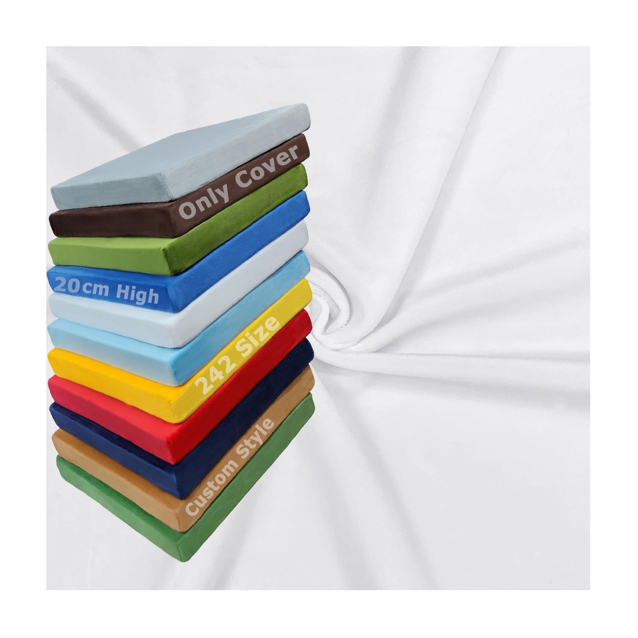 Housse gros coussin dossier canapé sur mesure fermeture éclair