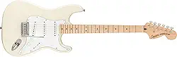 Guitarra elétrica Squier Affinity Series Stratocaster - branco olímpico com escala de bordo