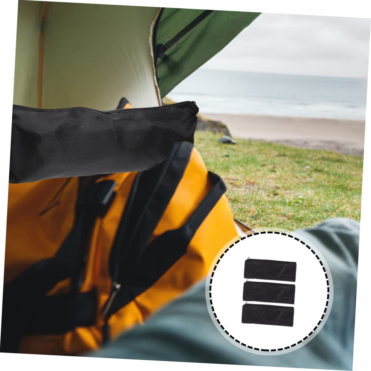 BESPORTBLE 3pcs Waterproof Tool Storage Bags for BBQ and Camping Zippered Organizers for Grill Tool Storage and Travel Durable Outdoor Accessories