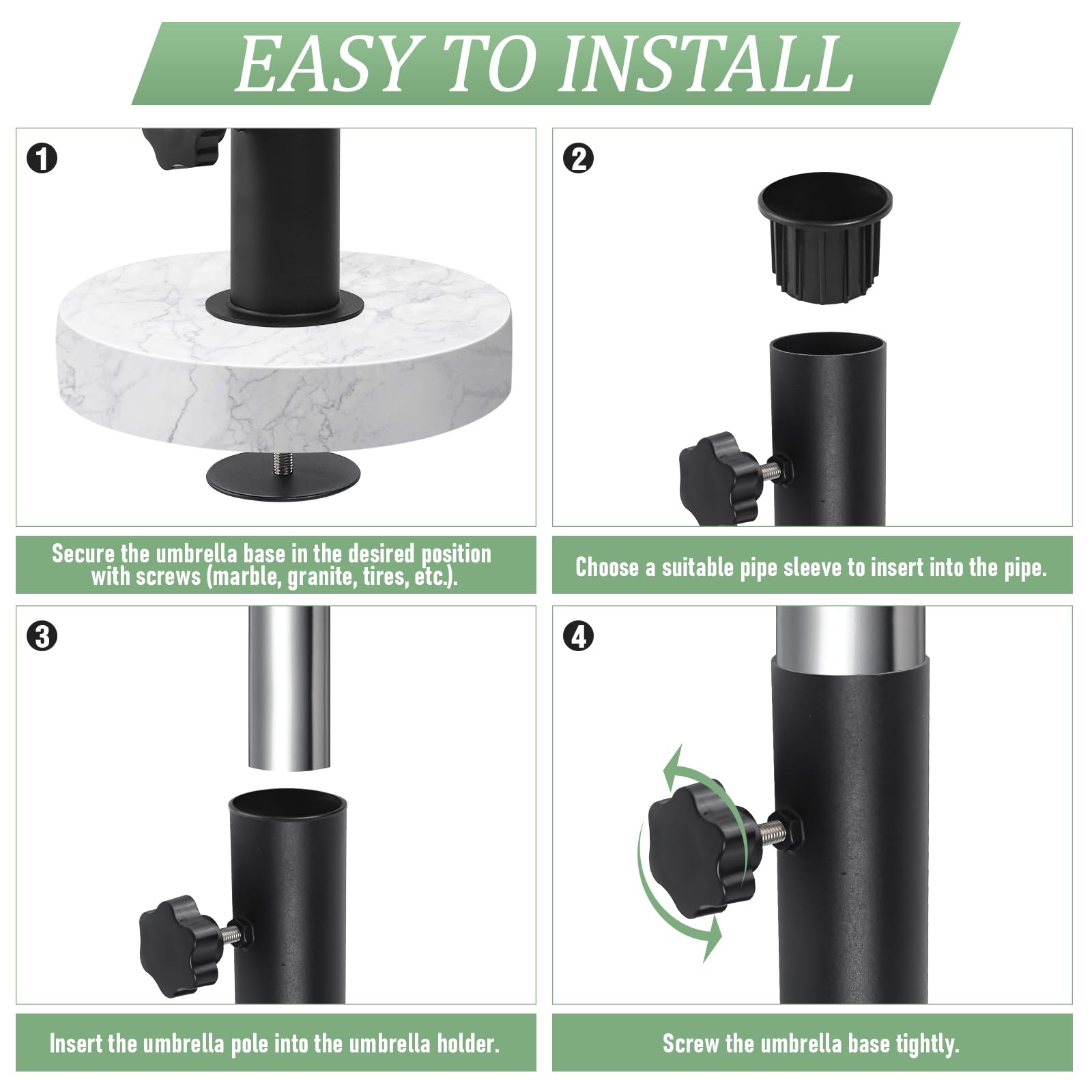 Parasol Base Holder Umbrella Pole Replacement Umbrella Mount Diy Patio |  Desertcart Seychelles, image size:1600x1600