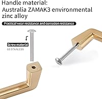 Vista 3 de Tiradores de gabinete de latón de 6 pulgadas, tiradores de gabinete dorados para cajones, herrajes de latón para gabinetes, pomos dorados