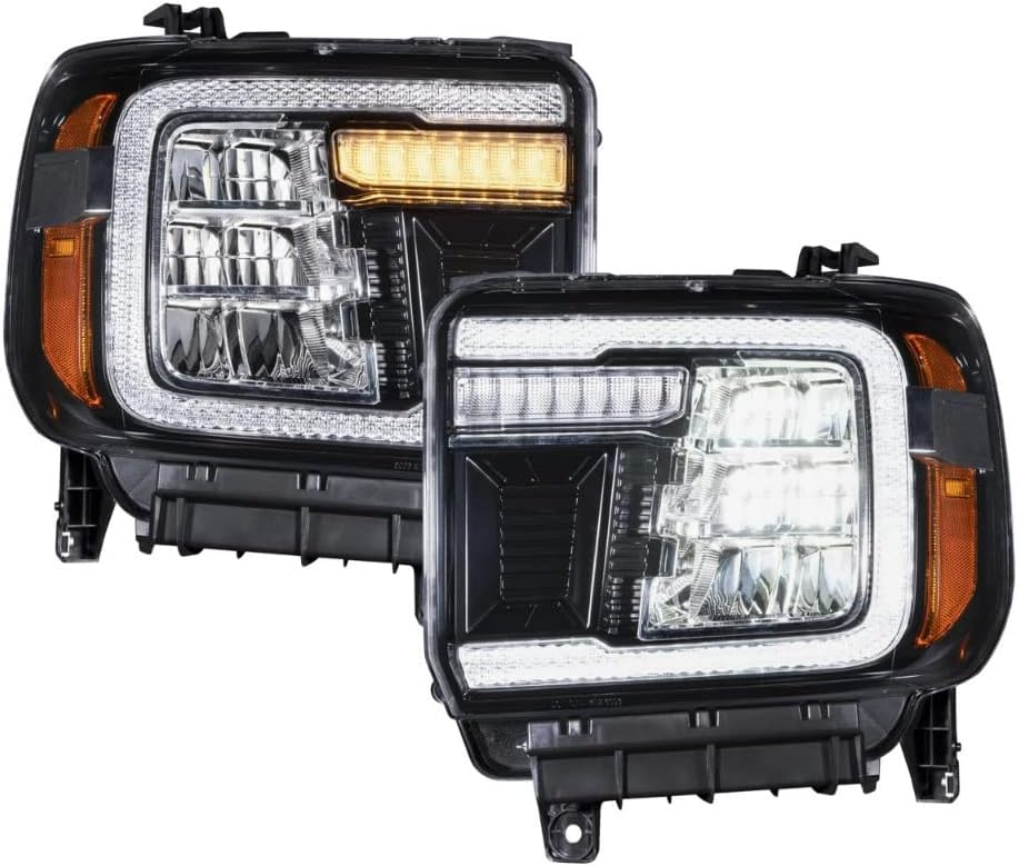 Form Lighting Sequential LED Reflector Headlights compatible with GMC Sierra 1500/2500/3500 2014-2018 (pair)