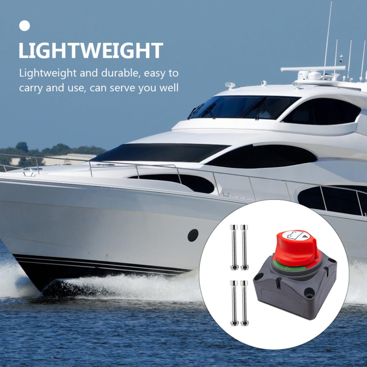 POPETPOP Interrupteur de Déconnexion de Batterie 600A en Plastique et Laiton pour Bateau et Voiture Fonction Marche-Arrêt et Protection