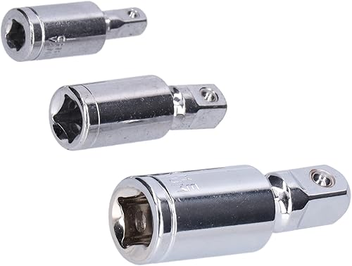 Miniatura 4 de Adaptador de zócalo, 3 unids Anticorrosión Anticorrosión Vanadio Conjunto de Zócalo Giratorio 12 38 14 para Llave de Trinquete