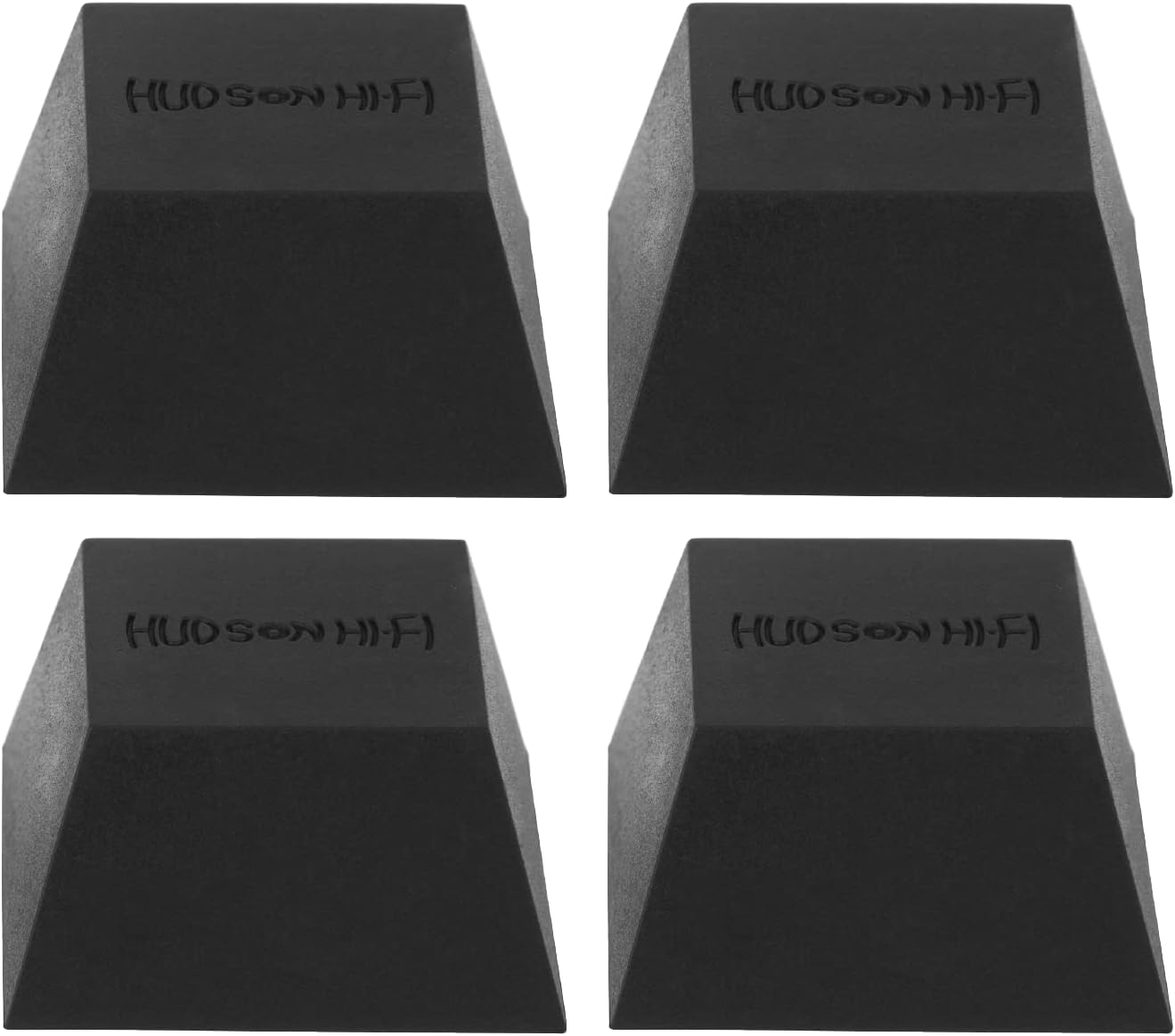 Block Silicone Isolation Feet - 4-Pack Subwoofer Isolation Pad w/ 37.5 lbs Capacity - Pads for Small Speakers, Speaker Spikes & Turntable Isolation Pads for Reduced Vibration & Resonance