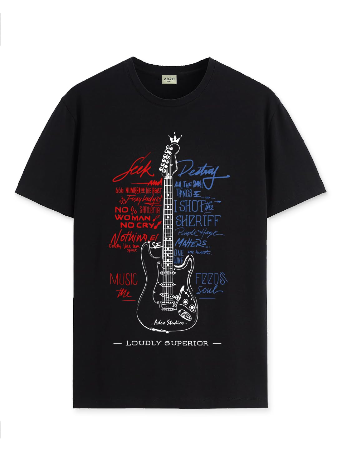 Sponsored Ad - Guitar Design Printed T-Shirt for Men - 100% Cotton, Regular Fit, Soft Breathable Fabric.