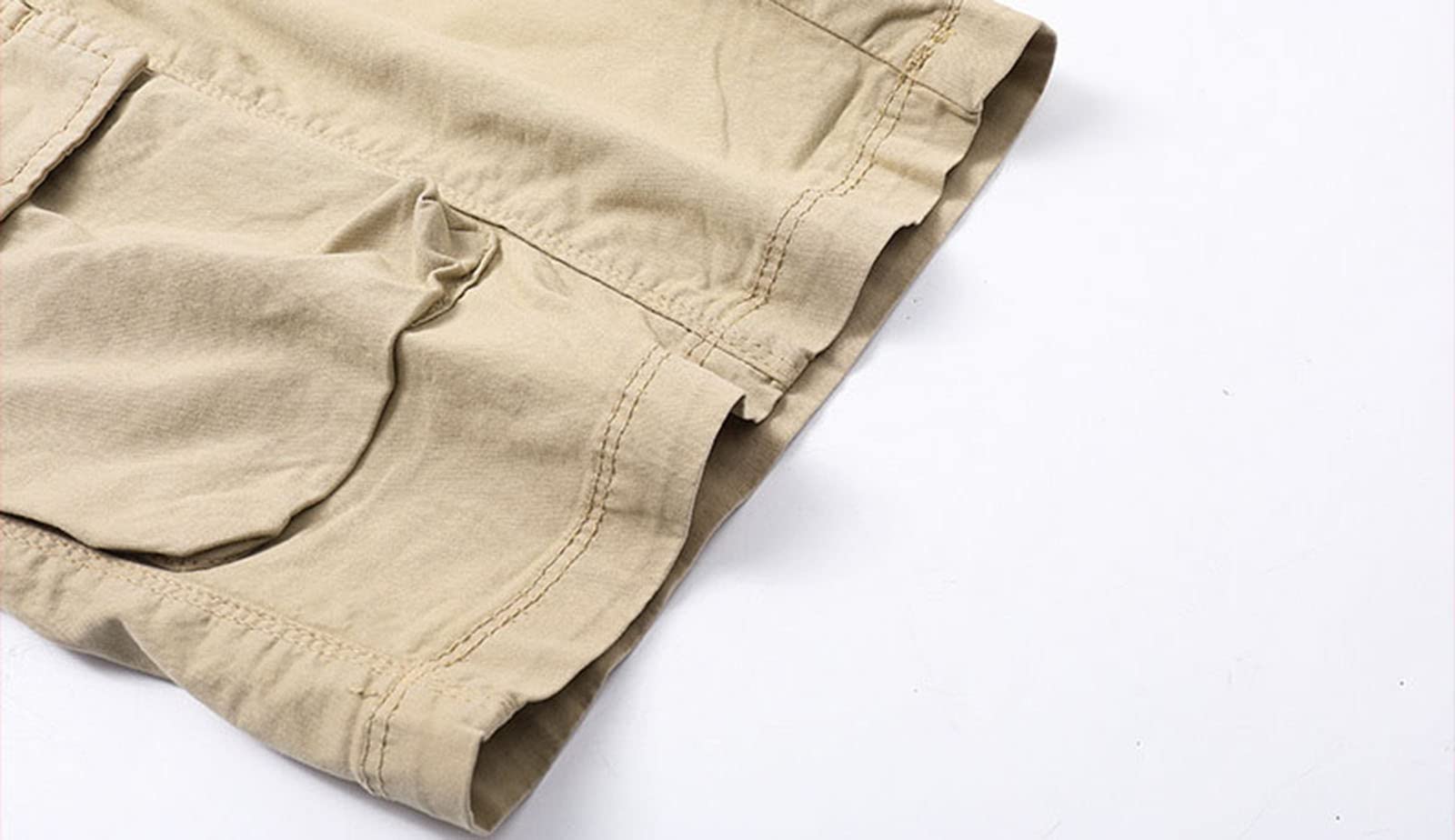 WWricotta Pantaloncini Cargo da Escursione Uomo – Vita Elastica, Cotone Leggero, Asciugatura Rapida, vestibilità Rilassata/A